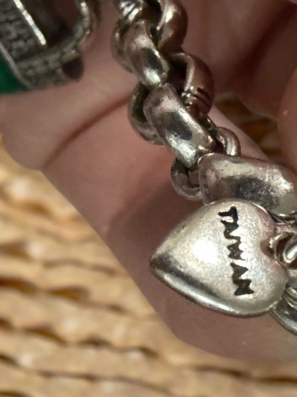 Vintage Signed Brighton Retired Enamel Handbag Purse Charm Bracelet -8” long 56g - Picture 5 of 7